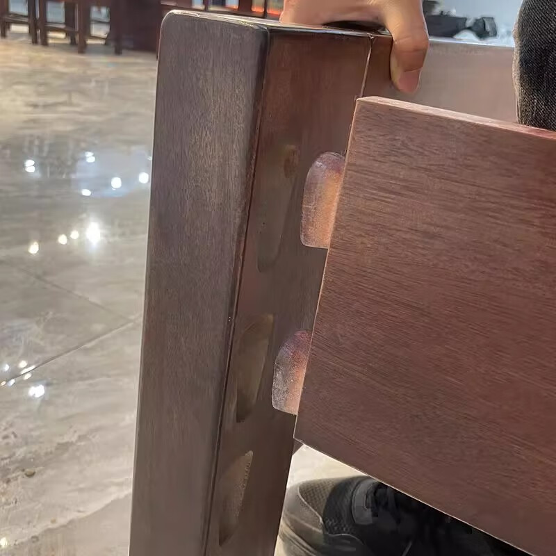 Longwei 12-hour delivery Foshan Chinese rosewood mortise and tenon solid wood bed master bedroom king bed 1.8 meters 2 meters double bed rosewood single bed upgraded thickened bed 1.8*2.0 meters frame style (full bed board + full mortise and tenon)