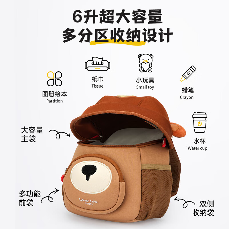 Germ children's schoolbag kindergarten ultra-light backpack anti-lost small schoolbag travel small backpack for girls and boys Bubble Rabbit