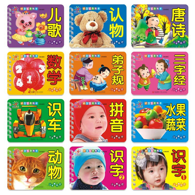 Sunshine Baby Early Childhood Enlightenment Cognition Education Book 0-3 years old Independent reading during the winter and summer vacations Book Festival reading books (set of 12 volumes) Summer homework Summer transition from primary school to junior high school Summer vacation transition from primary school to junior high school