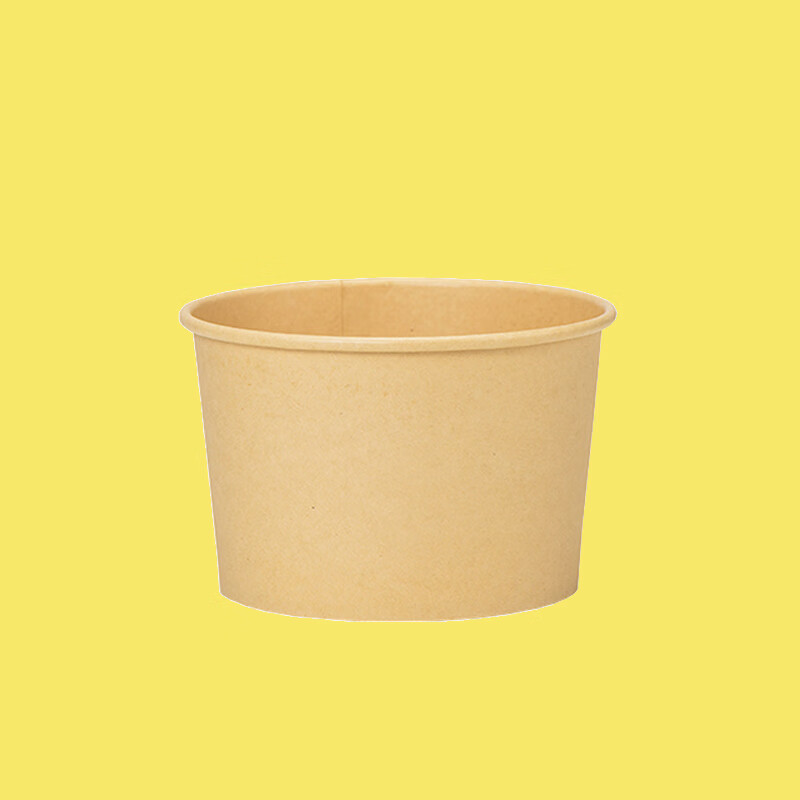 Mrs. Zhuang Bamboo pulp 650ml-100 pieces thickened disposable paper bowl take-out packaging box ZTT-9121