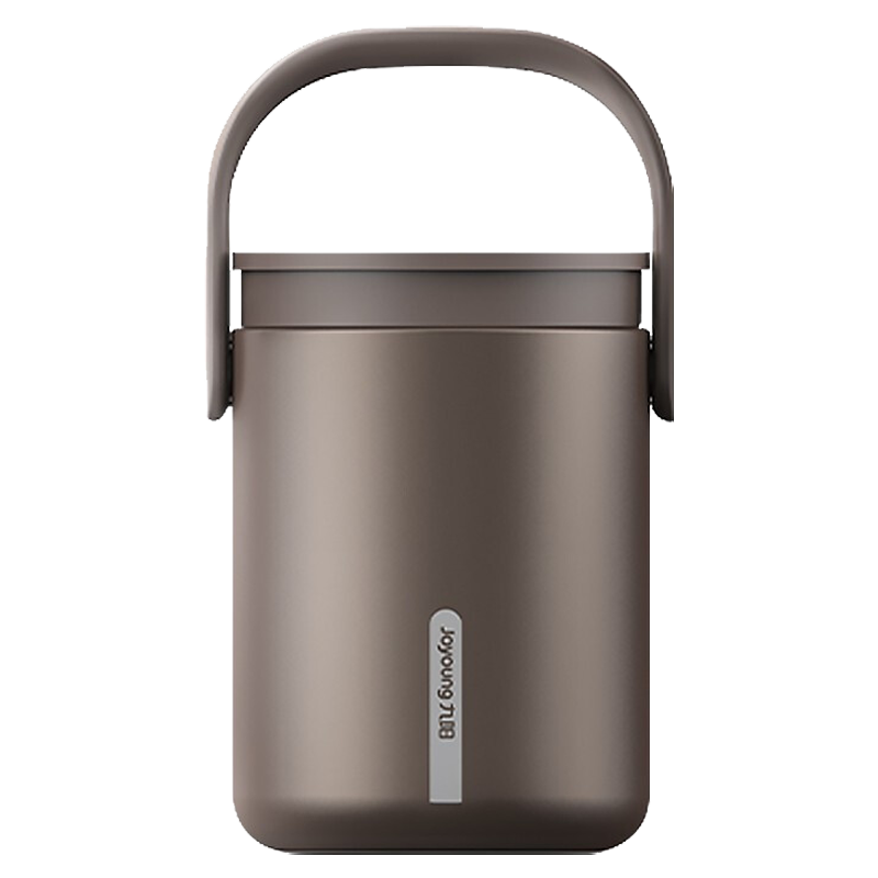 Joyoung Insulated Multi-layer 304 Stainless Steel Student Large Capacity Pot Lunch Box Three Compartments Sealed Insulated - WR765 Brown 2L