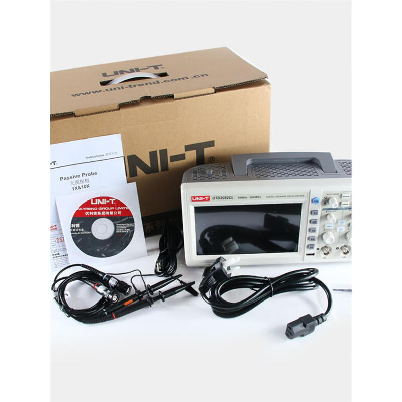 Uni-T Uni-T digital oscilloscope dual-channel 100M bandwidth 7-inch color screen digital oscilloscope UTD2102CEX UPO2104CS four-channel bandwidth 25M1G