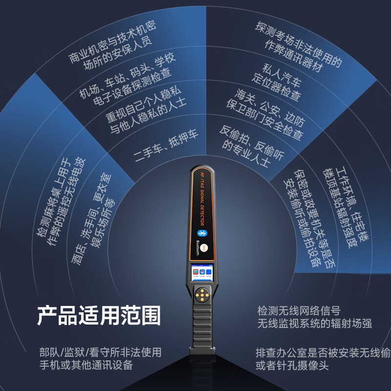 Dr. Jiang's professional Bluetooth GPS signal detector, anti-location tracking detection, anti-eavesdropping, anti-candid photography, vehicle-mounted TAG positioning