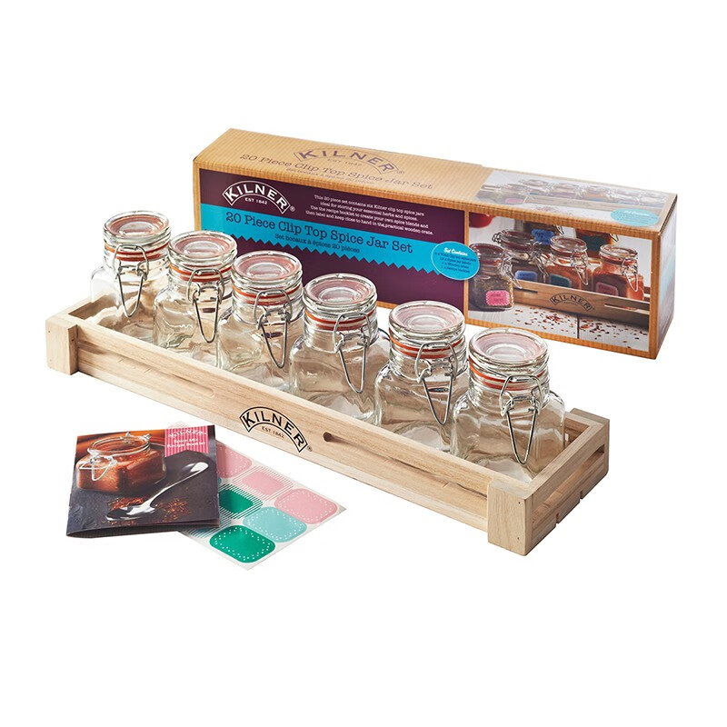 Kilner British pickled vegetables and grains storage jar sealed bottle wine jar food grade square 2000ml 1 piece 2000ml