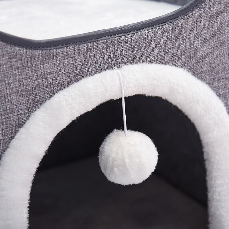 Pilot Cat House Winter Dog House Winter Warm Double-layer Closed Folding Cat and Dog House with Mat All Seasons Upgraded Side Scratching Fur Ball-Double Layer Suitable for 20 catties or less
