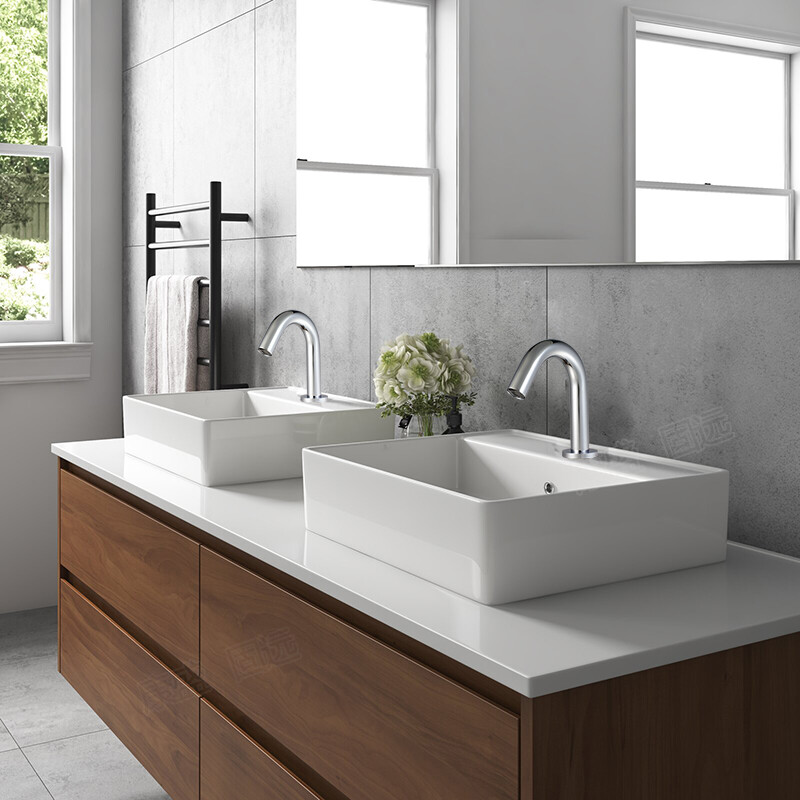 Guyuan copper sensor faucet hospital laboratory fully automatic intelligent faucet battery plug-in single cold water hot and cold water 6171AB short hot and cold water