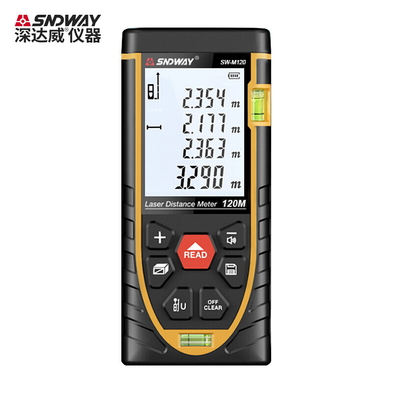 Shendawei laser rangefinder high-precision handheld infrared measuring ruler red light electronic ruler outdoor rangefinder measuring instrument 100 meters SW-M100