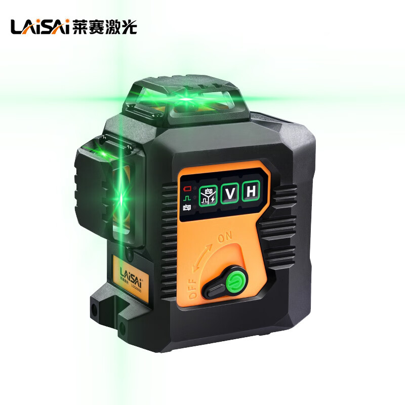 Laser laser 12-line green light level meter high-precision strong light thin line automatic infrared water level meter laser wall-mounted meter simple dual-battery green light 12-line LSG6666