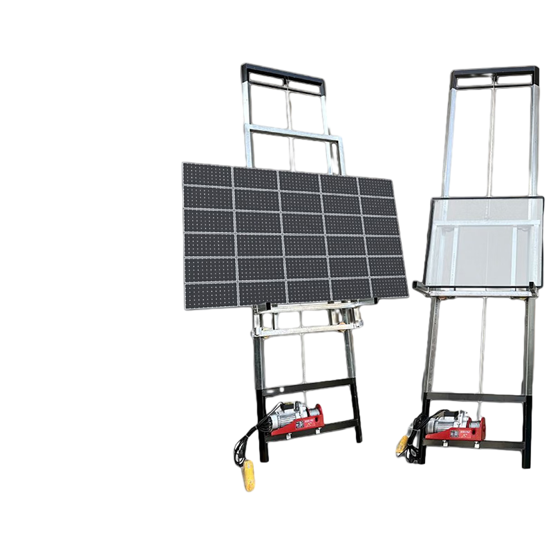 Shopkeeper Su's new glass door and window electric small lift crane hoist photovoltaic panel lift solar panel enhanced flip model 5 meters (1st floor) load capacity 180 kg