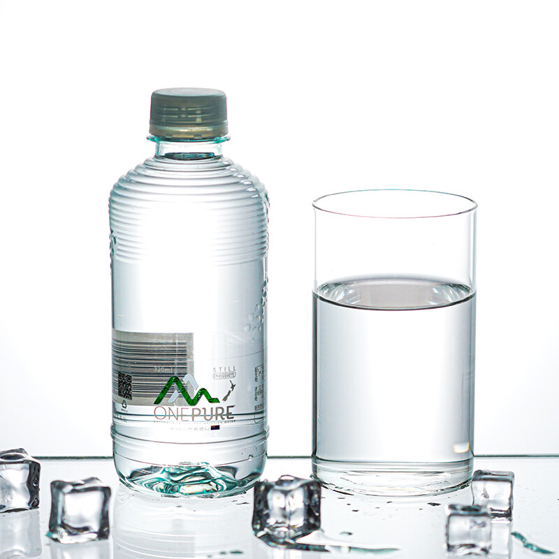 ONE PURE imported from New Zealand, natural soft mineral water 320ml*24 bottles, high-end weakly alkaline mineral drinking water