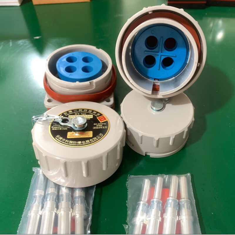 Baoji Youtai explosion-proof connector plug socket three-phase four-five pole non-sparking aviation plug YT/GZ fixed YT/GZ single plug YT (male) 3 core 15/16A