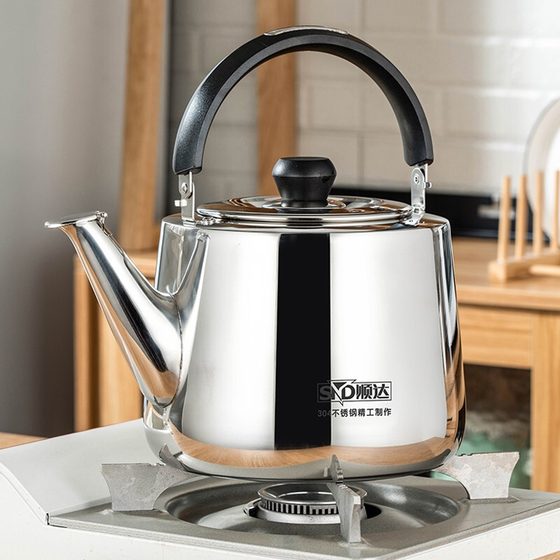 Shunda (SND) kettle 304 stainless steel straight body kettle household kettle gas induction cooker universal 3L