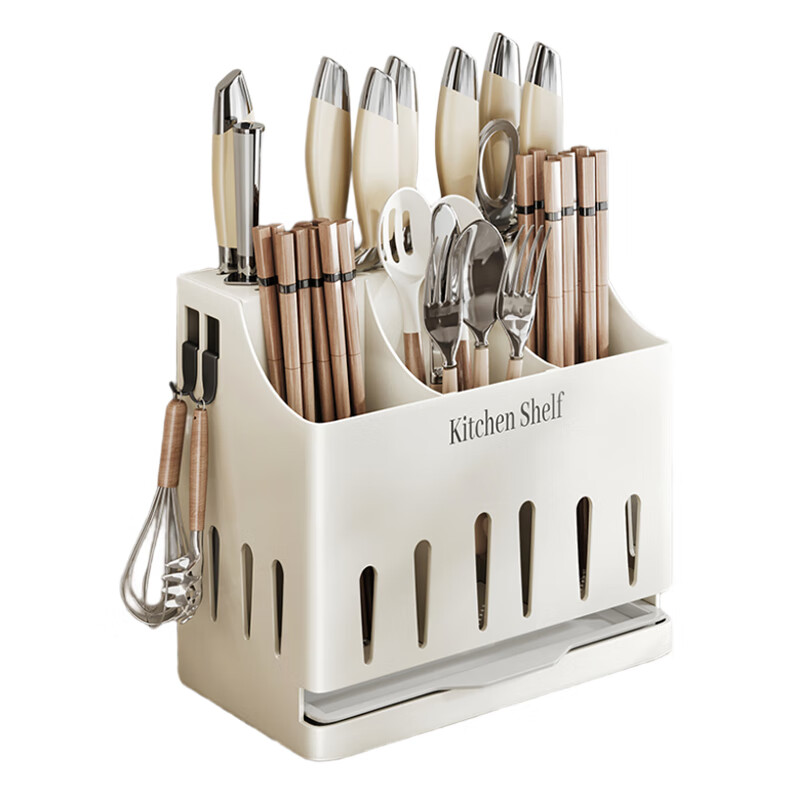 Shuaishi kitchen knife holder, knife storage rack, stainless steel kitchen knife storage rack, knife holder, chopstick cage, integrated countertop type