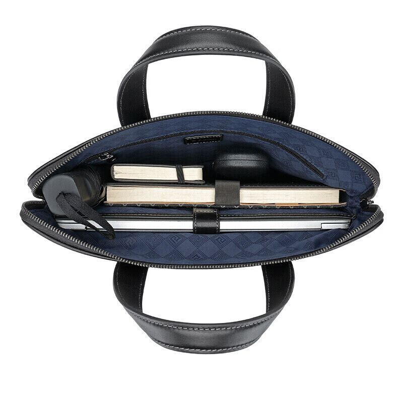 Goldlion Handbag Horizontal Large Capacity Computer Bag PVC Men's Bag Business Briefcase New Year's Gift