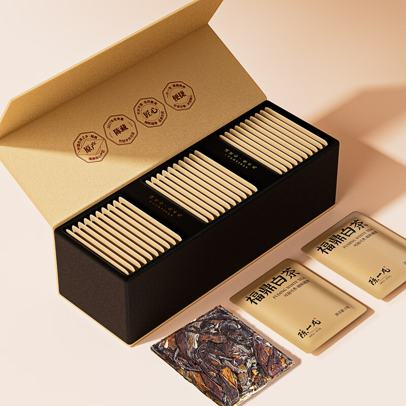 Chen Yifan Fuding White Tea Tea Gift Box White Tea Shoumei Small Tea Cake for Elders Convenient Self-Drinking Gift Box 300g