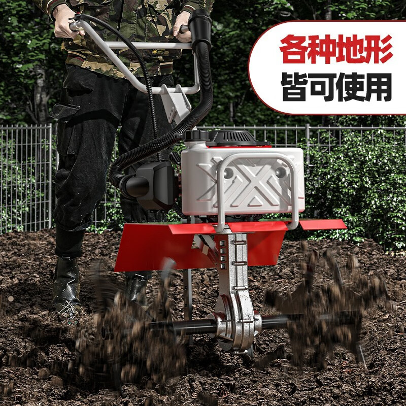 Yinlongdao (YINLONGDAO) micro tillage agricultural machinery gasoline rotary tillage agricultural machinery tillage machine small multi-functional tillage machine weeding and ditching four-stroke micro tillage machine + soil loosening + rake