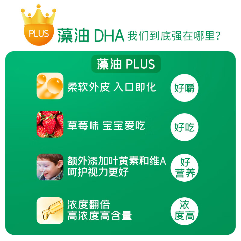 Childhood Time Childhood Time Algae Oil DHA0 antiseptic children, infants and students brain supplement imported 6-month experience pack 9 capsules/box