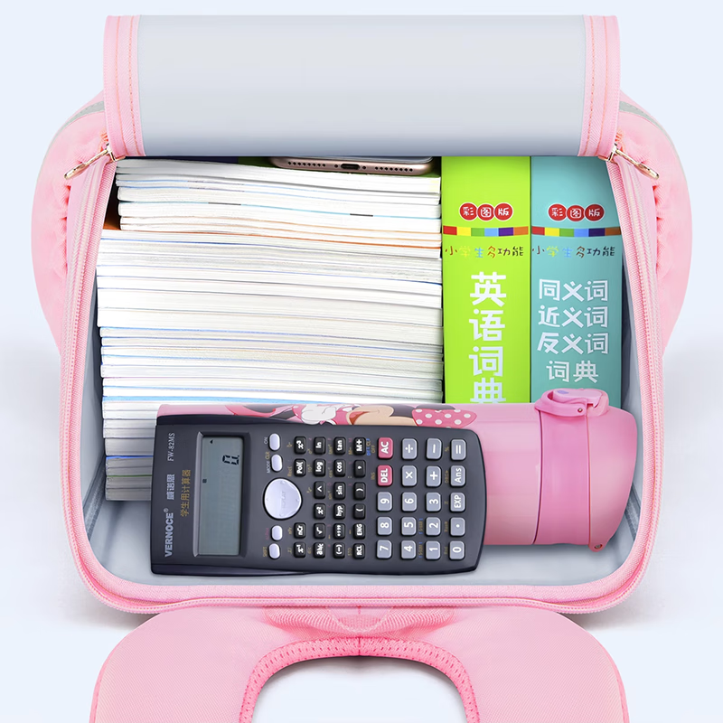 Chunlong (CHUNLONG) children's schoolbags, primary school girls, third to sixth grade, one and two burden reduction boys, waterproof backpack, lightweight, small pink HC368