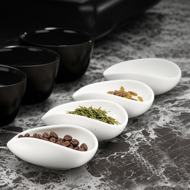CLITON Ceramic Coffee Bean Measuring Plate Weighing Plate Coffee Powder Plate Green Bean Weighing Plate Cooling Plate Sample Bean Display Plate