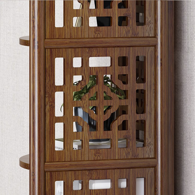 Qifeng corner cabinet corner cabinet modern corner storage rack wall cabinet corner triangle cabinet storage rack living room corner shelf single * six layers (copper feet (double door) corner shelf