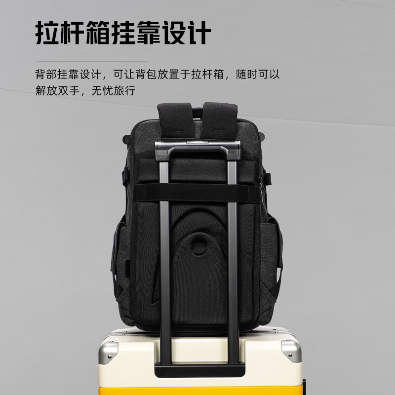 HEAD backpack, men's and women's laptop bag, school bag, large-capacity camera bag, National Geographic cycling backpack