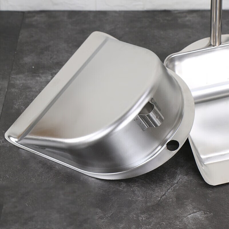 Thickened stainless steel dustpan single garbage shovel dustpan dustpan outdoor courtyard sanitation dustpan factory stainless steel round