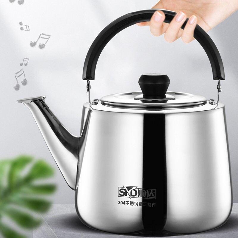 Shunda (SND) kettle 304 stainless steel straight body kettle household kettle gas induction cooker universal 3L