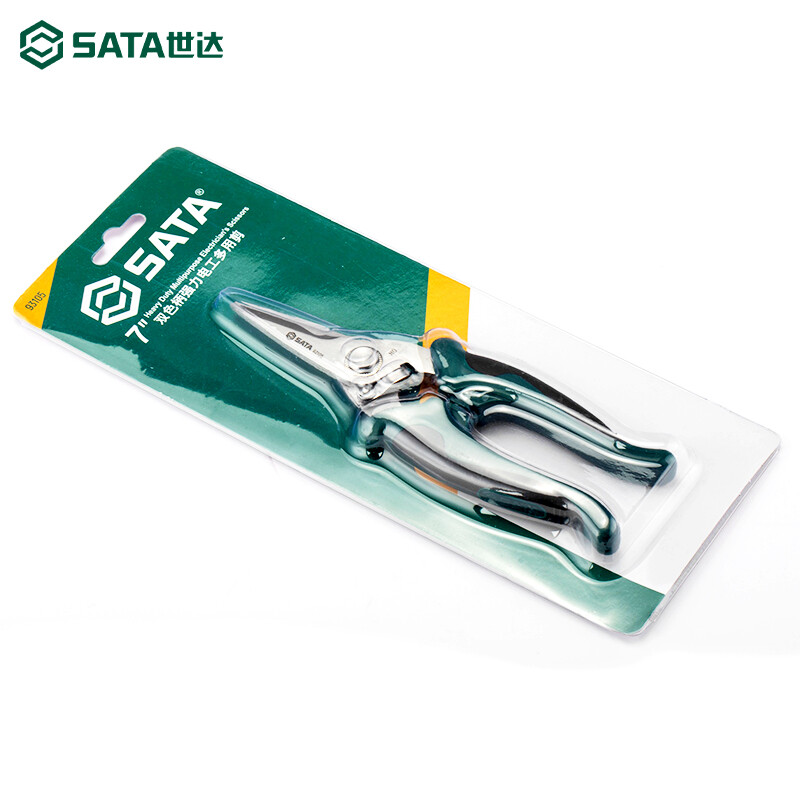 SATA Tools Electrician Scissors Cable Cutters Two-Color Handle Powerful Electrician Multi-Purpose Scissors Cable Scissors 93105