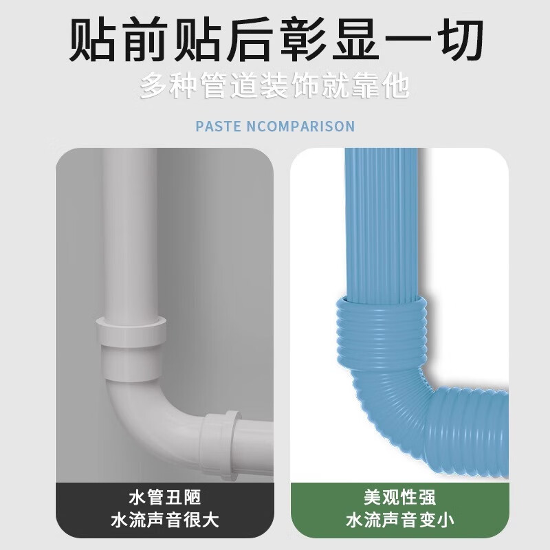 Thousand-speed wheel water pipe antifreeze artifact, thermal insulation cotton, self-adhesive, blue, 8cm wide, 2 meters long, high-quality thermal insulation material, outdoor guarantee, sound insulation and easy installation