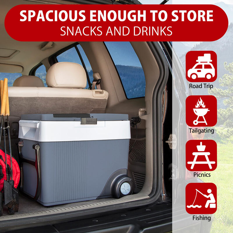 Koolatron Car Portable Electric Cooler 31L Outdoor Insulation for Camping and Travel Gray