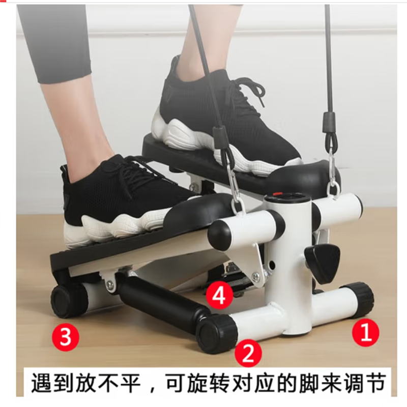 Jianyan household stepper, female silent weight loss artifact, in-situ mountaineering stepper, sports fitness equipment, small stepper, upgraded hydraulic load-bearing classic black and white