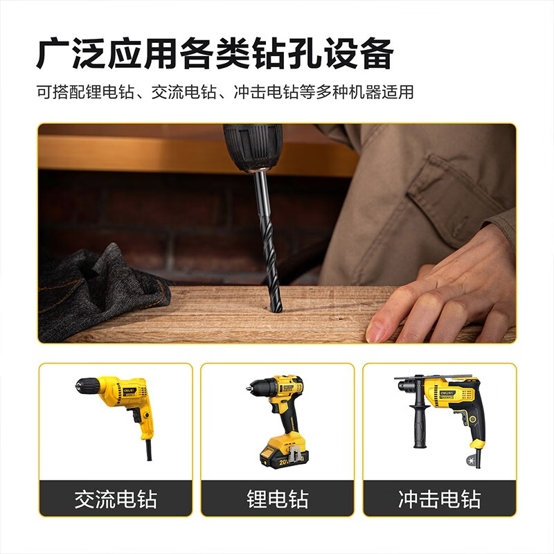 Deli twist drill bit set for drilling steel, electric hand drill, universal head, specially designed for drilling stainless steel plates, tungsten steel, 3.5mm straight handle twist drill, 10 pieces