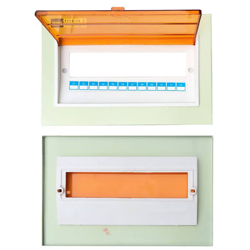 Taihu distribution box strong electric box panel iron frame plastic concealed surface mounted lighting box lid cover 6-circuit transparent cover 150*130