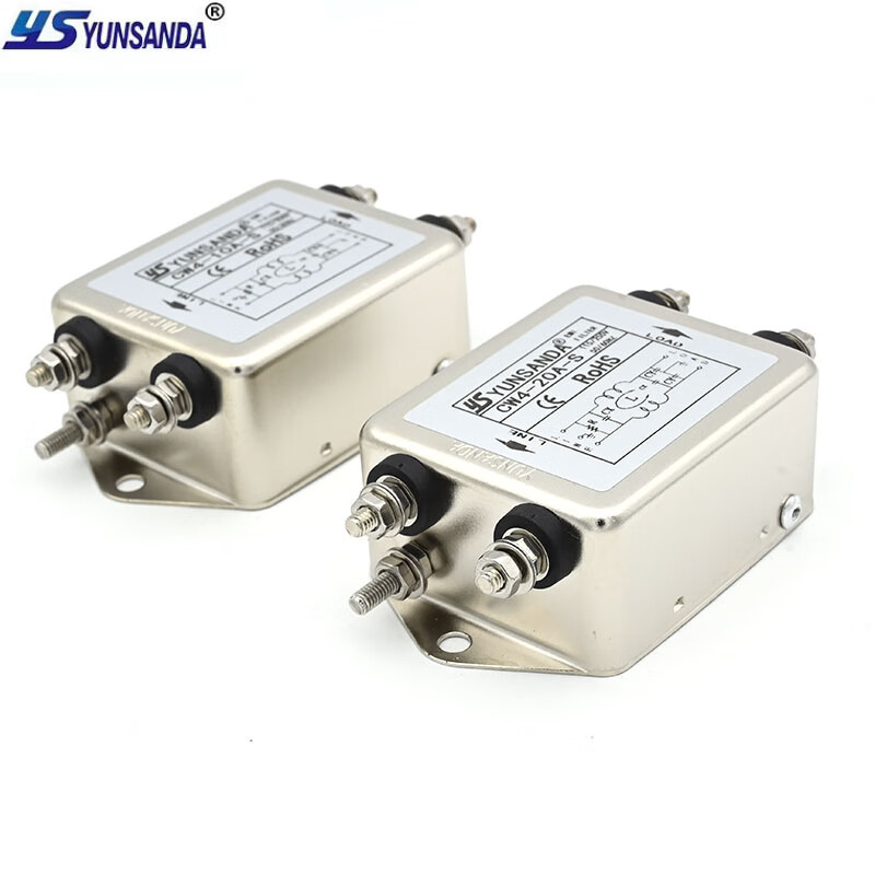 YUNSANDA single-phase 220v AC electromagnetic interference purifier EMI power filter CW4L2-10A-S (004) CW4L2-10A-S single-phase 220V filter