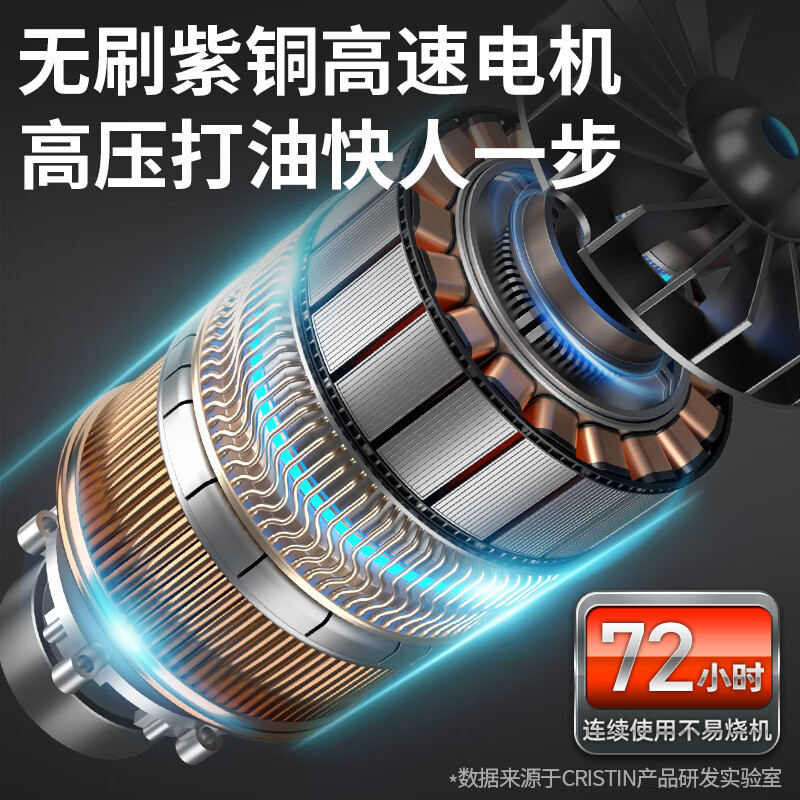 Cristin electric grease gun rechargeable butter machine lithium-ion high-voltage wireless digger caterpillar butter artifact refiller CT brushless professional grease gun 168VF1 electric 1 charge (21V)