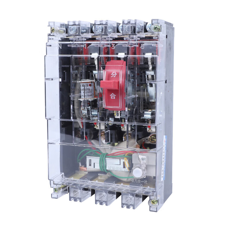 Transparent leakage protection circuit breaker DZ20LE-160A three-phase four-wire 250A400A circuit breaker 160A 3P+N