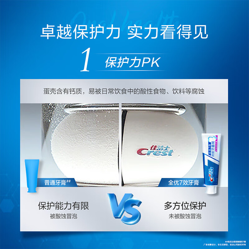 Crest All-Excellent 7-Effect Strengthening Enamel Toothpaste 180g + Specialized Anti-Sensitive 40g Jingdong's self-operated new and old packaging mixed hair