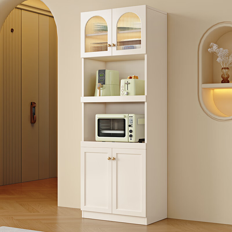 Xibao sideboard and wine cabinet integrated wall-mounted multi-functional solid wood storage cabinet modern simple living room tea cabinet kitchen cupboard sideboard 80*40*200 ecological board package installation