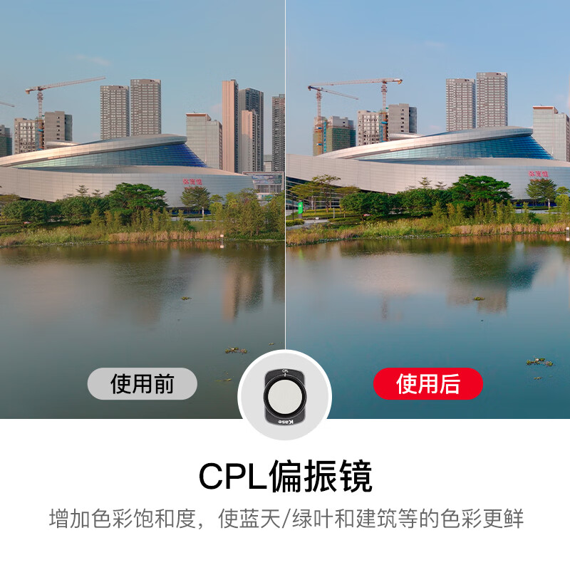 Kase DJI DJI pocket3 filter set Pocket action camera special filter set Heiro 1/4+CPL polarizer+adjustable ND2-32