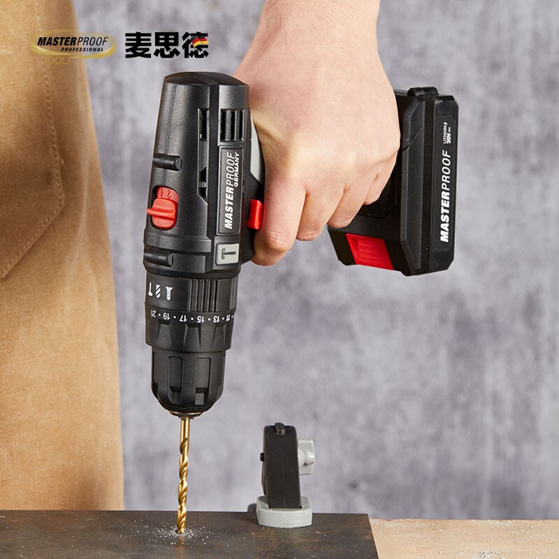 MASTERPROOF complete set of household tool boxes, household tool box sets, multi-function electric drill tool boxes, household tool boxes A set (21V electric drill) suitable for many industries