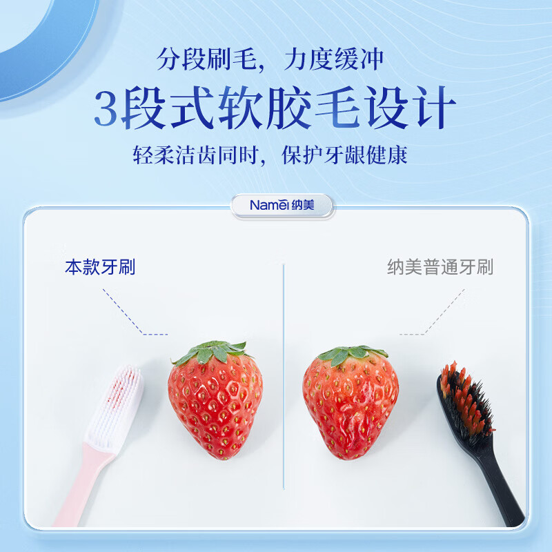 Namei nano antibacterial soft toothbrush gently cleans teeth and massages gums, family pack 9 pieces