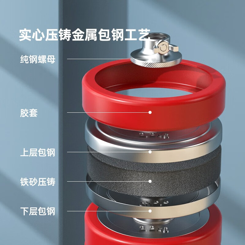 Langwei Dumbbell Men's Pure Steel-Coated Adjustable Barbell Set Household Disassembly Rubber-Coated Subbell Combination Exercise Fitness Equipment 40kg=20kg*2 Steel-Coated Imperial Blue