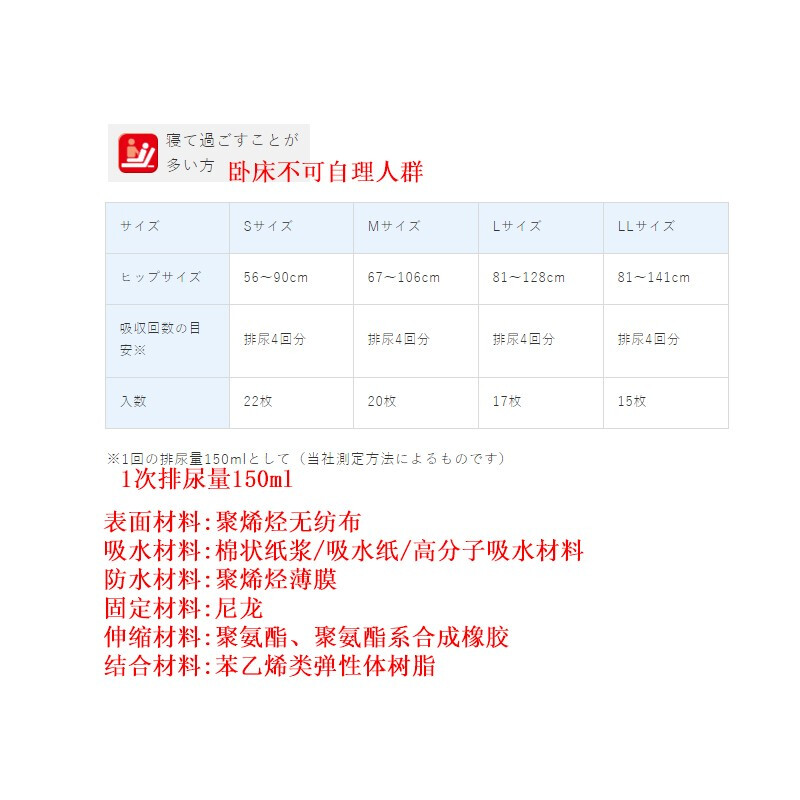 Unicharm Japan Direct Mail Unicharm LiFree Adult Diapers, Safe Waist Sticky Diapers for Men and Women and the Elderly, M 20 Pieces, Waist Circumference 67-106cm, Absorbed 4 Times/Suitable for Bedridden People