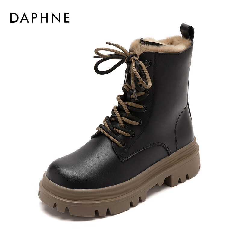 Daphne snow boots women's 2025 new Northeast plus velvet thickened Martin boots warm cotton shoes women's outer wear winter women's shoes