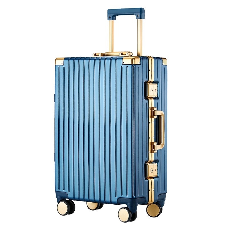 Danny Kangaroo Trolley Case Aluminum Frame Men's and Women's PC Suitcase Universal Wheel Password Box Carry-on Case Phnom Penh Sapphire Blue Buckle 20-inch Carry-on Case