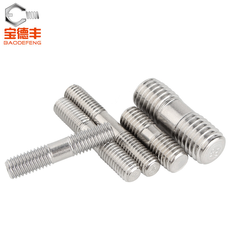 Baodefeng 304 stainless steel double-headed screw/extended screw two-headed screw rod tooth rod double-headed bolt tooth bar stud national standard M16X180 1 piece