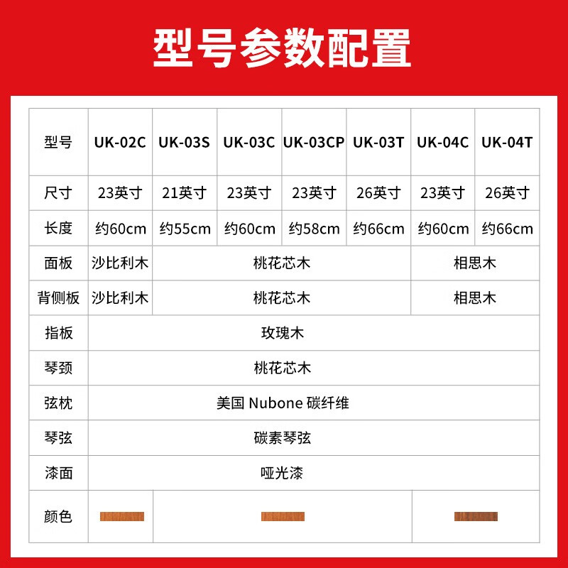 Uma UK-03C/04C Beginner's ukulele entry-level ukulele children's small guitar mahogany acacia 23 inches UK-03C classic mahogany