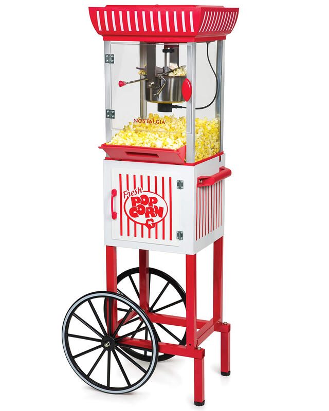 Nostalgia Retro Cinema 70g Popcorn Machine 10 Cups Large Capacity Requires Transformer