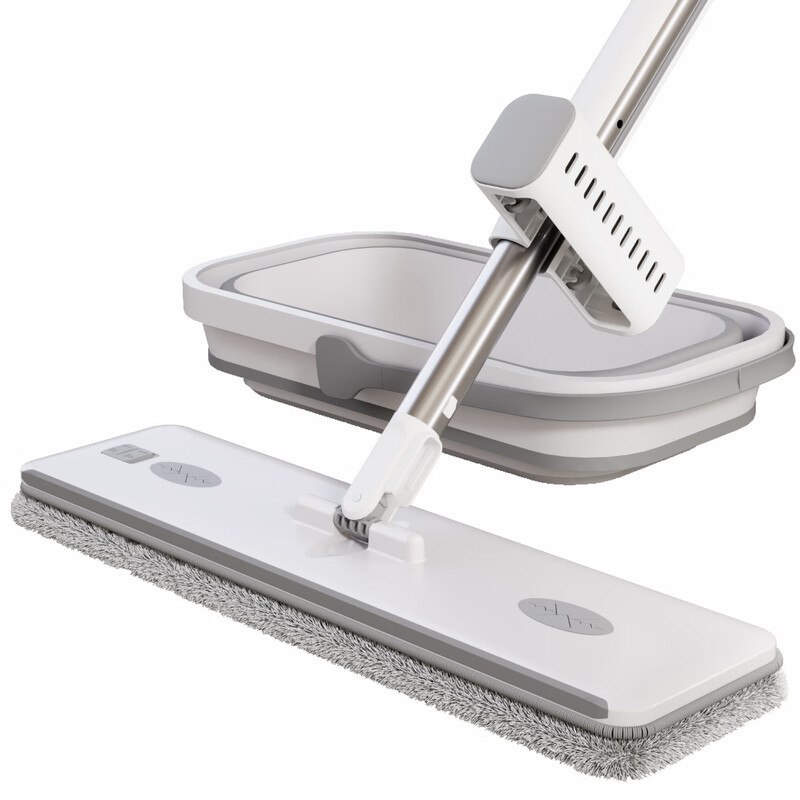 Sorbonne flat mop 42cm 4 cloth household one mop free hand wash 2025 lazy mopping artifact absorbent mop mop