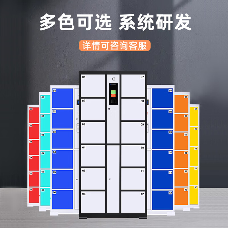 Baigang electronic lockers for shopping malls and supermarkets, smart lockers for storage, smart card swiping models, 6 doors